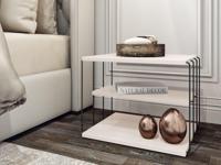 Bijzettafel LEBRON 50 cm wit - thumbnail