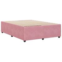 Bedframe fluweel roze 140x200 cm - thumbnail