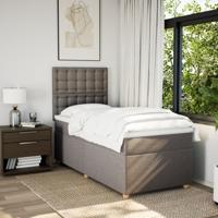 Boxspring met matras stof taupe 120x200 cm - thumbnail