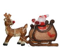 Kerstverlichting kerstman en slee buiten 47 cm 60 LED s Lumineo - Lumineo - thumbnail