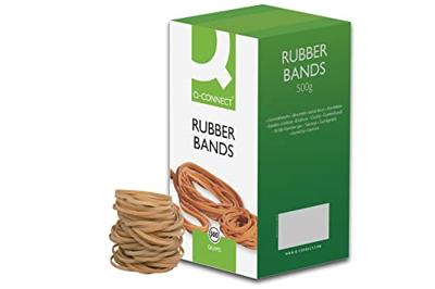 Q-CONNECT elastieken, breedte 3 mm, lengte 80 mm, nr 32, doos van 500 g