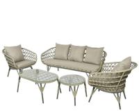 Sintra loungeset XL wicker grijs Decoris - Decoris - thumbnail