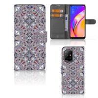 OPPO Reno5 Z | A94 5G | Bookcase | Flower Tiles - thumbnail