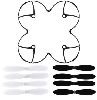 Hubsan X4 (met camera) propeller beschermer + 8 Propellers (zwart/wit)