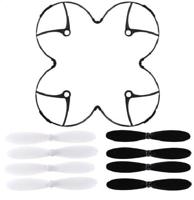 Hubsan X4 (met camera) propeller beschermer + 8 Propellers (zwart/wit) - thumbnail