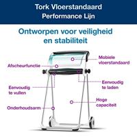 Tork 652000 houder handdoeken & toiletpapier Dispenser voor papieren handdoeken (rol) Turkoois, Wit - thumbnail