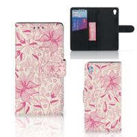 Sony Xperia Z3 Hoesje Pink Flowers - thumbnail