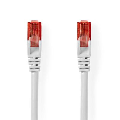 Nedis CAT6 Netwerkkabel | RJ45 Male | RJ45 Male | U/UTP | 0.25 m | Rond | PVC | Wit | Label - CCGL85200WT025