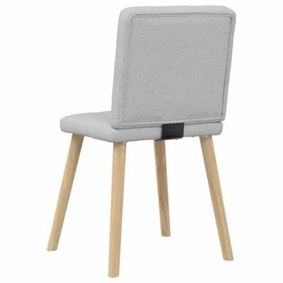 Eetkamerstoelen 2 st stof wolk grijs