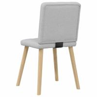 Eetkamerstoelen 2 st stof wolk grijs - thumbnail