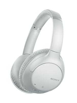 Sony WH-CH710N, draadloze hoofdtelefoon met ruisonderdrukking en een batterijlevensduur van 35 uur, snel opladen, ingebouwde microfoon- en spraakassistent, wit