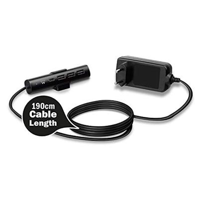 USB lader 4 poorten 36W 1x USB C, 3x USB A met smart IC, zwart, 1.90M kabel Ewent USB lader 4 poorten 36W 1x USB C, 3x USB A met smart IC, zwart, 1.90M kabel Ewent