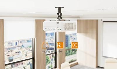 My Wall H16-1WL Beamer-plafondbeugel Kantelbaar, Draaibaar Afstand vloer-plafond (max.): 22.5 cm Wit My Wall H16-1WL Beamer-plafondbeugel Kantelbaar, Draaibaar Afstand vloer-plafond (max.): 22.5 cm Wit