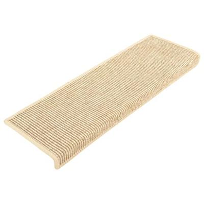 Trapmatten zelfklevend 15 st sisal-look 65x21x4 cm lichtbeige