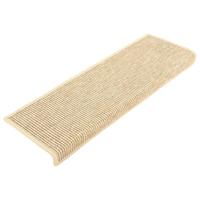 VidaXL Trapmatten 15 st 65x21x4 cm lichtbeige met rechthoekige rand - thumbnail