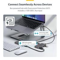 USB-HUB Startech 5G4AC-USB-C-HUB Grijs - thumbnail