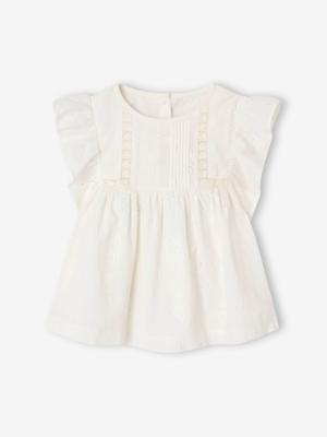 Nette kanten blouse voor meisjes wit