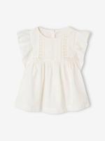 Nette kanten blouse voor meisjes wit - thumbnail