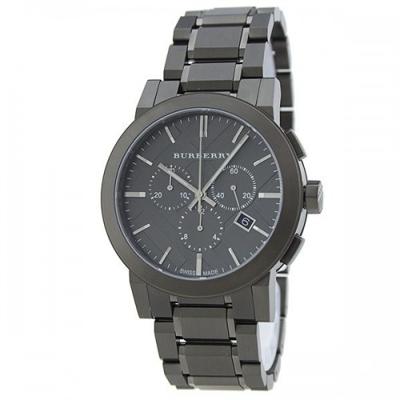 Burberry Chronograph City Men Black Staal 42MM | BU9354