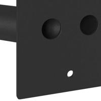 VidaXL Vlaggen mast houder zwart 11,5 x 7,5 x 0,2 cm staal - thumbnail