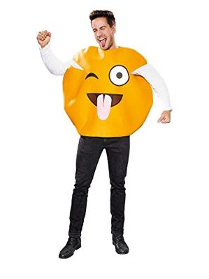 Emoji kostuum Joker oranje/geel