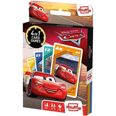 Shuffle kaartspel 4 in 1 Disney Pixar Cars karton 32 delig