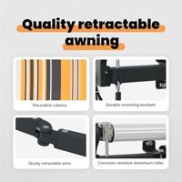 VidaXL Inklapbaar zonnescherm multikleur 350 x 250 cm - thumbnail