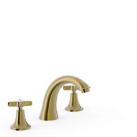Wastafelmengkraan Tres Clasic Gebogen 2 Grepen Verouderd Messing Tres - thumbnail