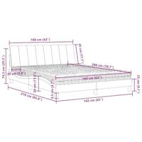 Bed met matras fluweel roze 160x200 cm - thumbnail