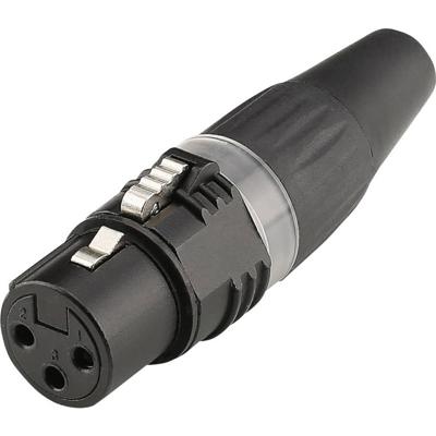 HICON XLR plug 3-pin HI-X3CF-BLK