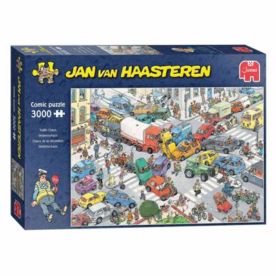 Jan Van Haasteren legpuzzel - traffic chaos, 3000st. Jan Van Haasteren legpuzzel - traffic chaos, 3000st.