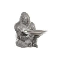 Decoratieve figuren DKD Home Decor Zilverkleurig Koloniaal Gorilla 38 x 55 x 52 cm - thumbnail