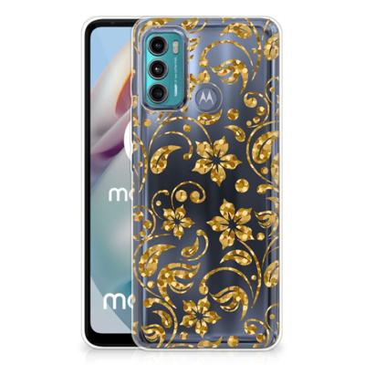 Motorola Moto G60 | TPU Case | Gouden Bloemen Motorola Moto G60 | TPU Case | Gouden Bloemen