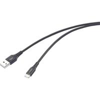 Renkforce RF-6872332 USB-kabel USB 2.0 USB-A stekker, USB-C stekker 1.00 m Zwart Zeer flexibel, Extreem robuust gevlochten bescherming, Stekker past op beide - thumbnail