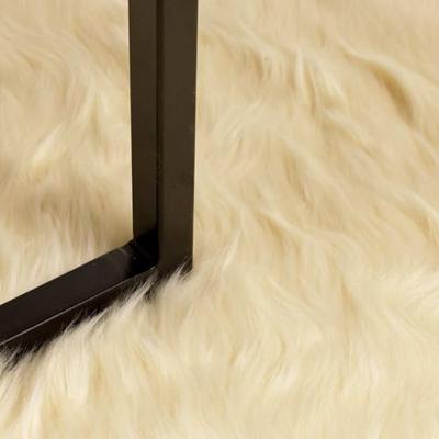 VidaXL Nep schapenvacht tapijt tafalla crème 80 x 200 cm polyester VidaXL Nep schapenvacht tapijt tafalla crème 80 x 200 cm polyester