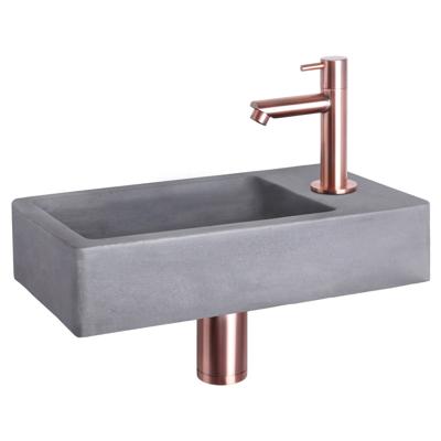 Differnz Differnz Force fonteinset beton donkergrijs - kraan recht rood koper Differnz Differnz Force fonteinset beton donkergrijs - kraan recht rood koper
