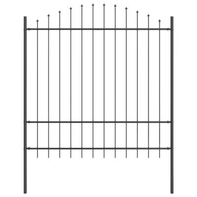 Tuinhek 4 pcs Grijs 170 x 215 cm Gepoedercoat staal