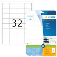 Etiket HERMA 8643 48.3x33.8mm premium wit 320stuks - thumbnail