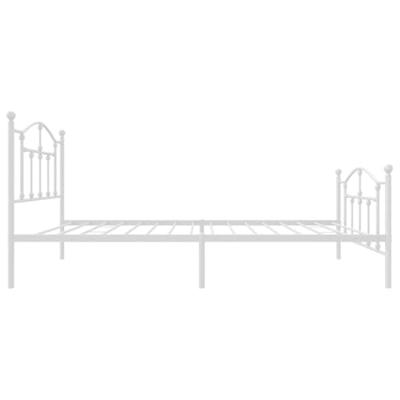 Bedframe met hoofd- en voeteneinde metaal wit 90x190 cm Bedframe met hoofd- en voeteneinde metaal wit 90x190 cm