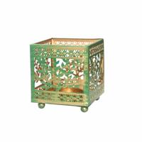 Metalen Theelicht houder Groen - Tree of Life - thumbnail