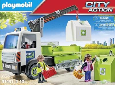 PLAYMOBIL City Action glasbak ophaaldienst 71431 - thumbnail
