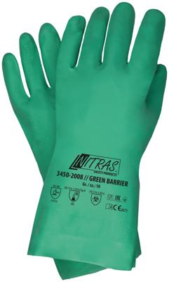 NITRAS SAFETY Nitrile glove size 9 green barrier
