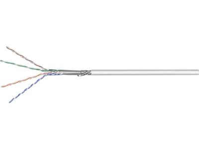 Goobay patchkabel rj-45 sf/utp met cat.5e (grijs, 100 meter, kabelrol, flexibel)