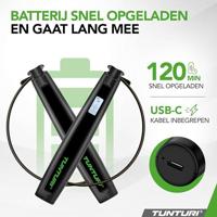 Tunturi Smart Jump Rope | Voor kinderen en Volwassenen | Bluetooth | 4 programma's | Verstelbaar | Incl Display en App - thumbnail