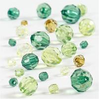 Creativ Company Facetkralen mix groen glitter, 45 gram - thumbnail