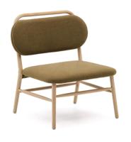 Kave Home Helda fauteuil chenille Groen - thumbnail