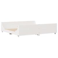 Bedframe zonder matras massief grenenhout wit 180x200 cm - thumbnail