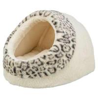 TRIXIE KATTENMAND IGLO LEO SOFT PLUCHE CREME / PANTERPRINT - thumbnail