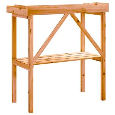 Plantentafel met schap 78x38x82,5 cm vurenhout bruin - thumbnail