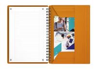 Oxford INTERNATIONAL meetingbook connect, stevige kartonnen kaft oranje, 160 bladzijden,ft B5, gelijnd - thumbnail